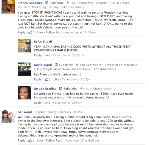 Empower Network Feedback